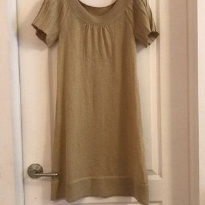 Gold sweater tunic dress
